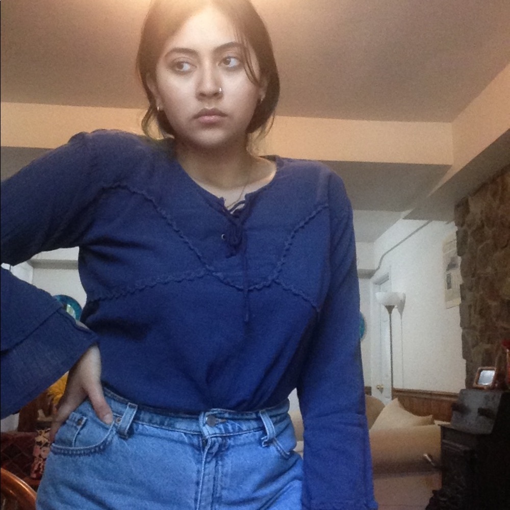 Navy top FREE SIZE - Picture 2 of 7